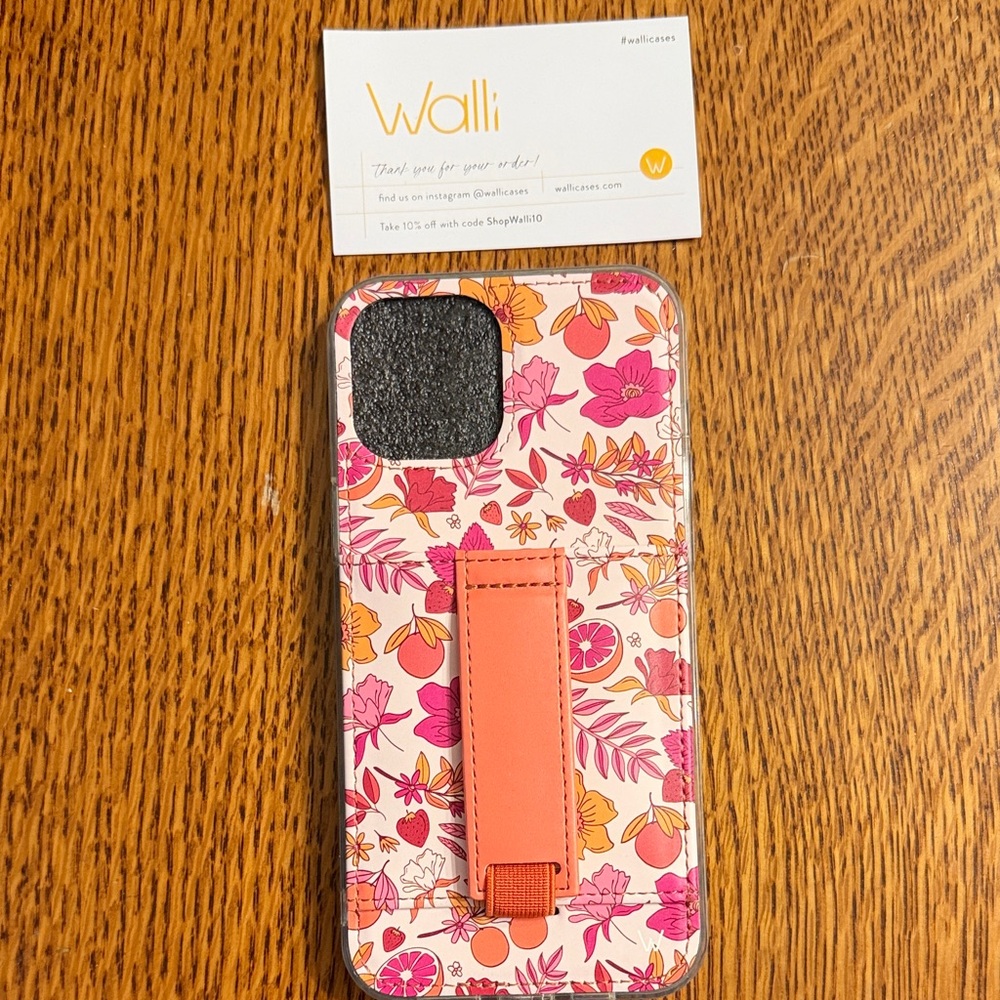Wallis Vibrant Floral Phone Case with Coral Strap